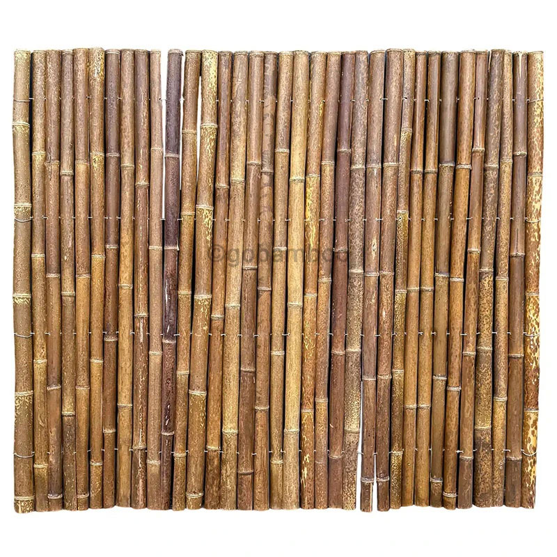 Dunkelbraune halbrunde Bambusrolle Boryana