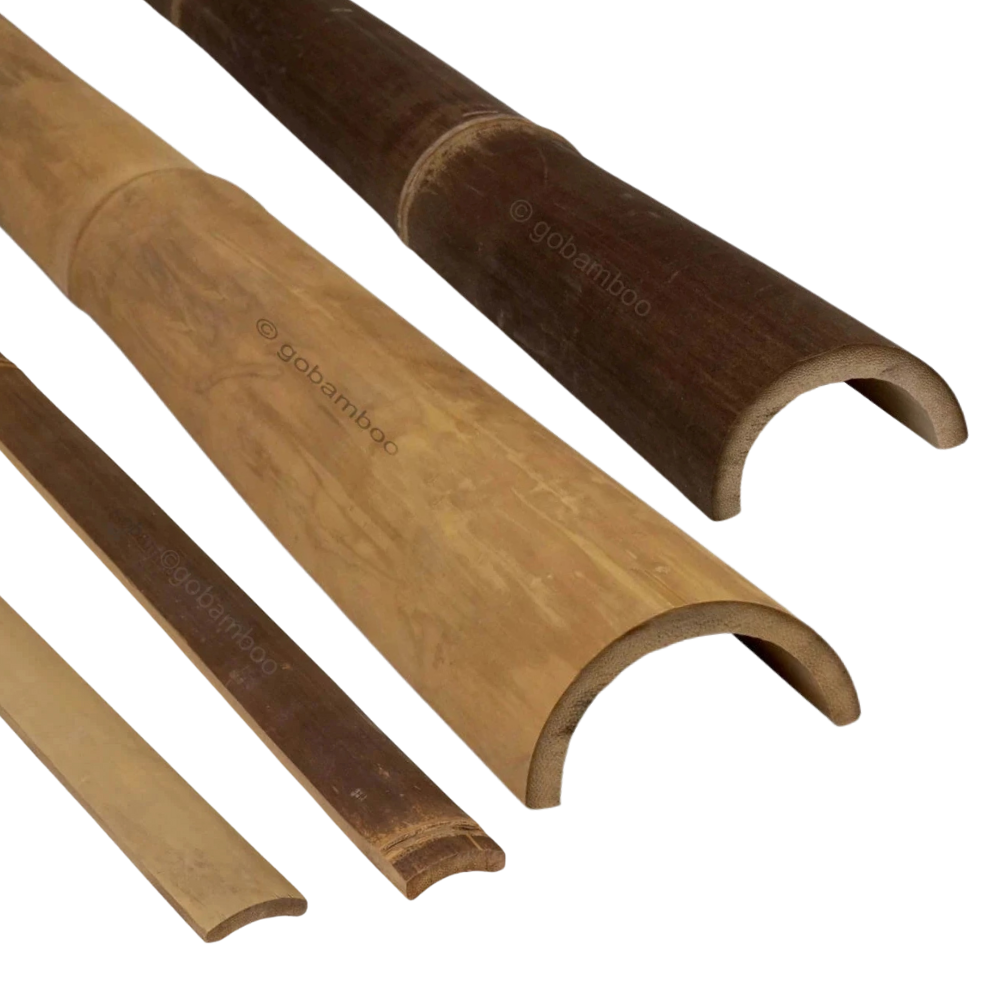 Halbrunde Bambusstangen