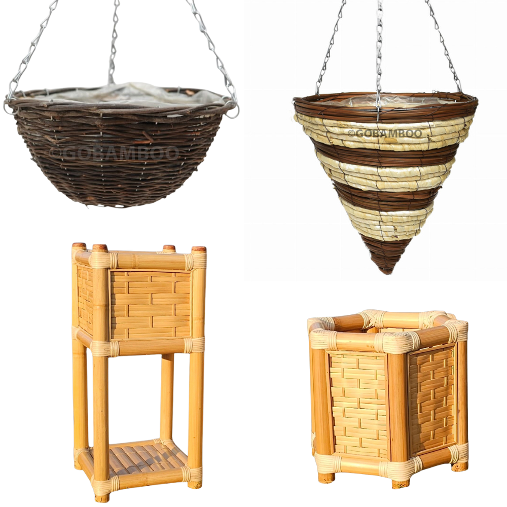 Bambusowe donice, Wiszące doniczki